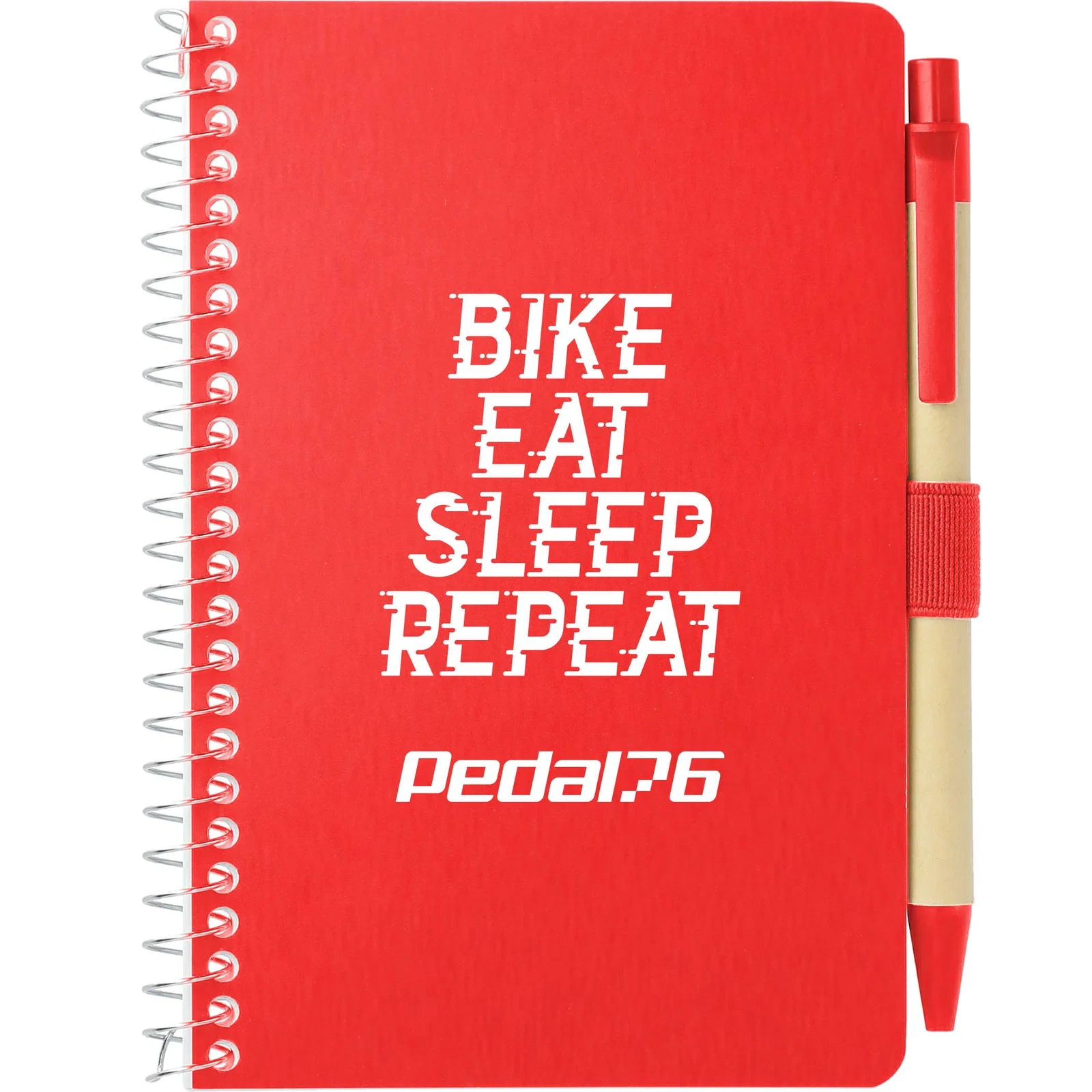 4" x 6" FSC® Mix Pocket Spiral Notebook with Pen — view 50
