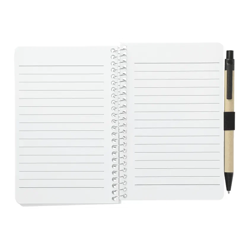4" x 6" FSC® Mix Pocket Spiral Notebook with Pen — view 4