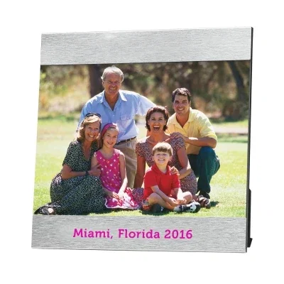 Front view of the photo frame holding a blank insert.