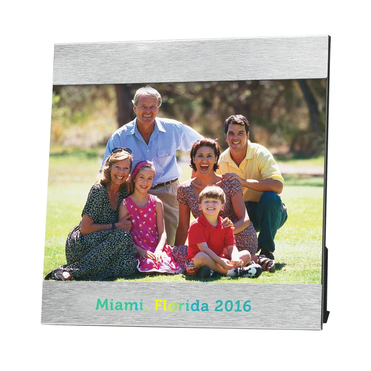 Angled shot showing the reverse side of the photo frame.