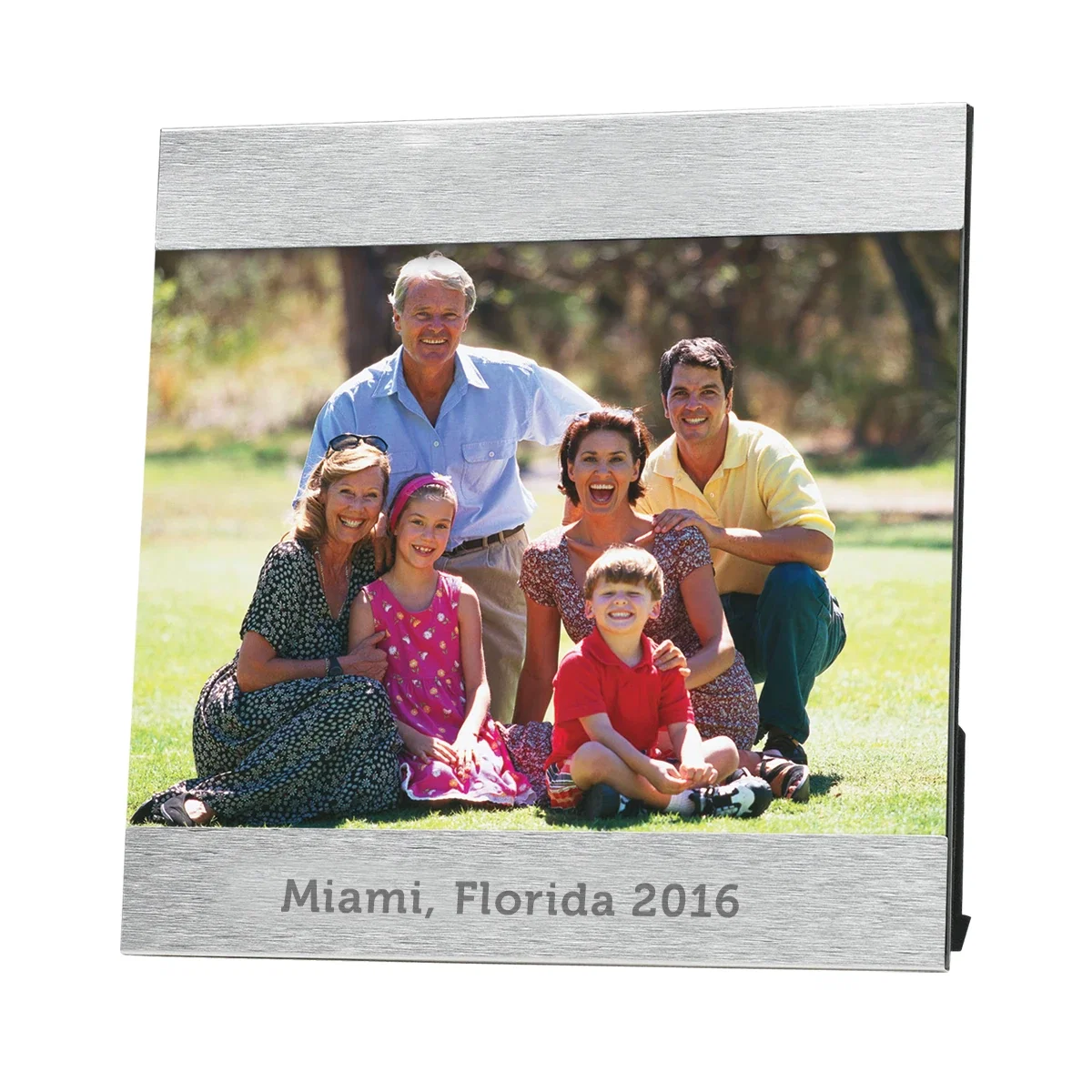 Blank imprint area along the lower photo frame border.