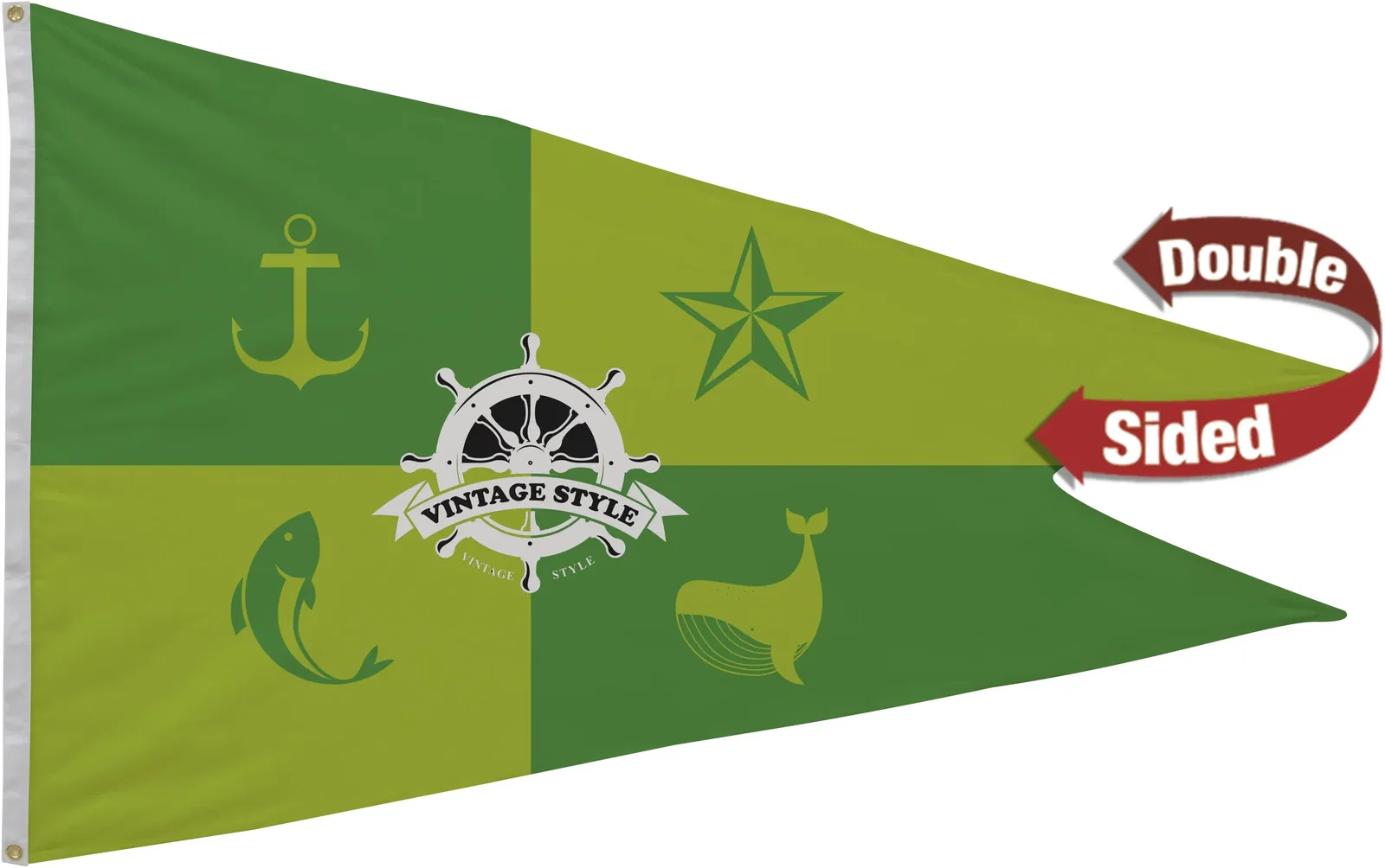4' x 6' Nylon Burgee Flag Double-Sided — view 4