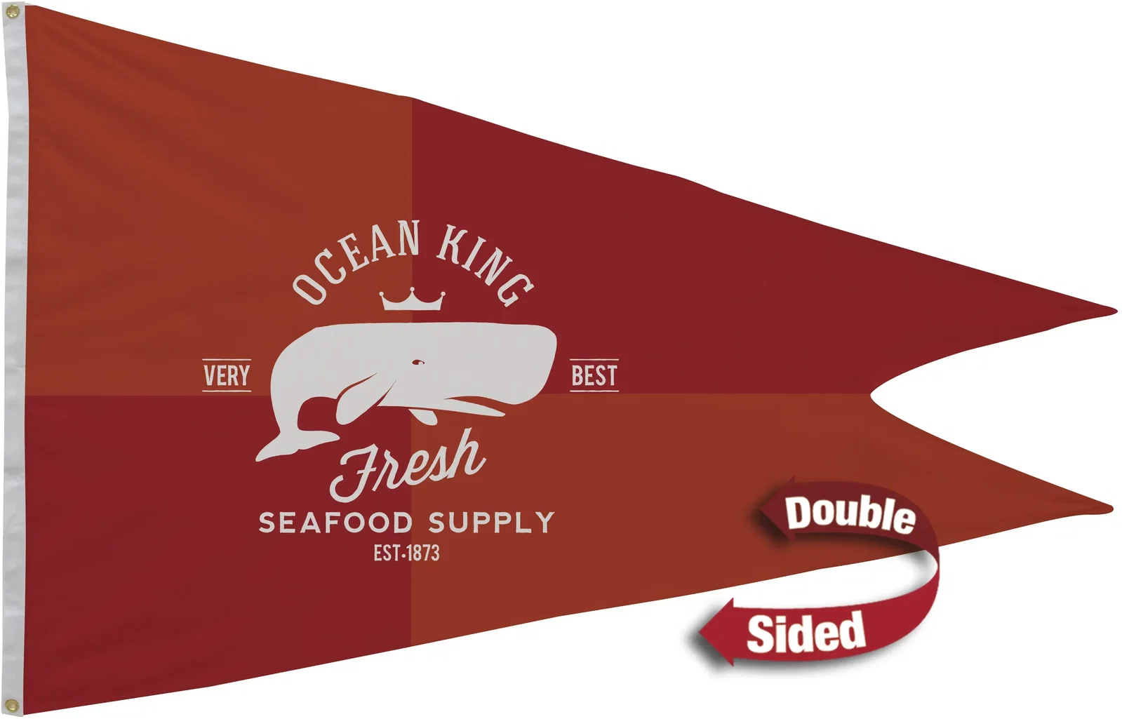 4' x 6' Polyester Burgee Flag Double-Sided — view 2