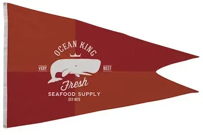 4' x 6' Polyester Burgee Flag Single-Sided