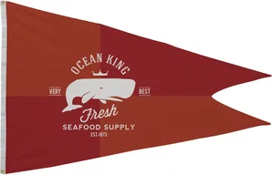 4' x 6' Polyester Burgee Flag Single-Sided
