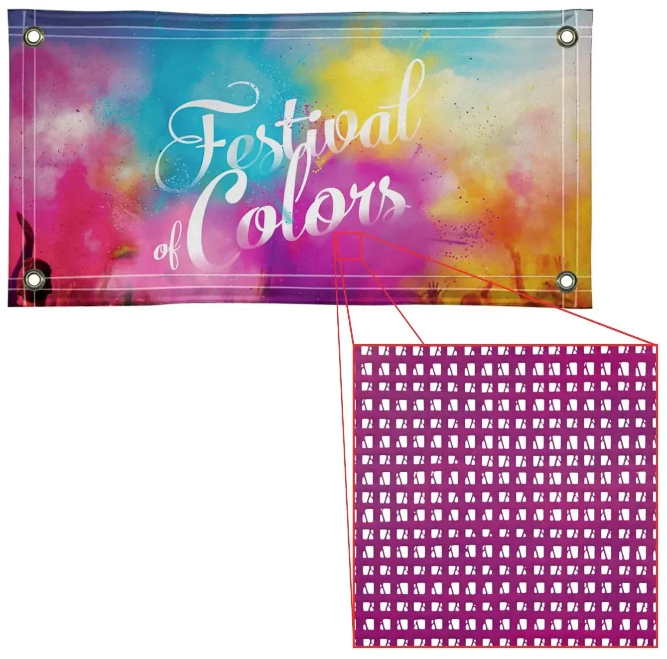 4' x 8' 9 oz. Mesh Vinyl Banner Single-Sided — view 2