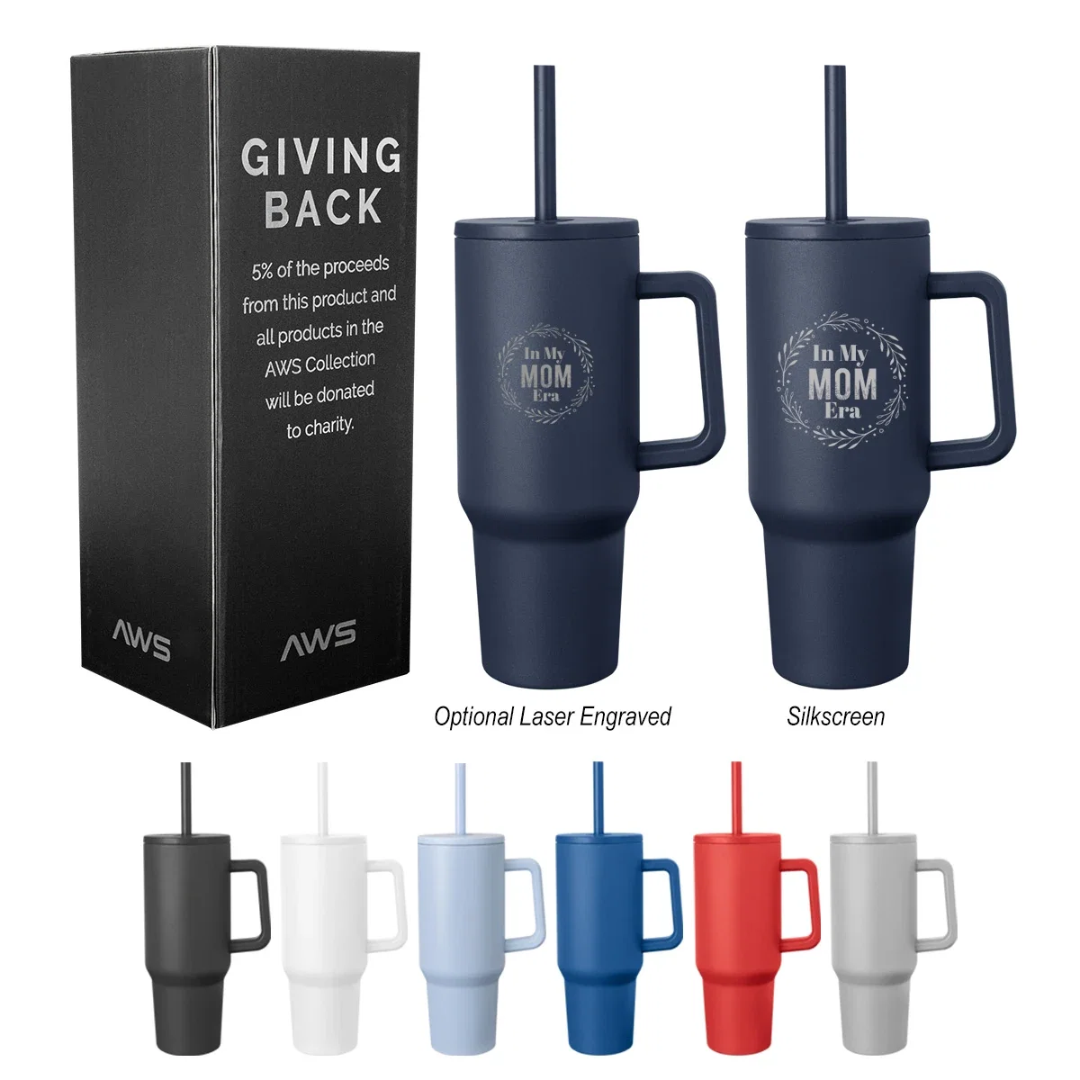 - 40 Oz. AWS Jackson Intrepid Stainless Steel Tumbler — view 4