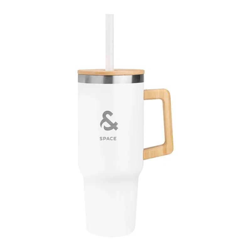 White colorway angled to show its slim tapered base