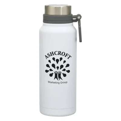 Screw top lid on the large black beverage jug