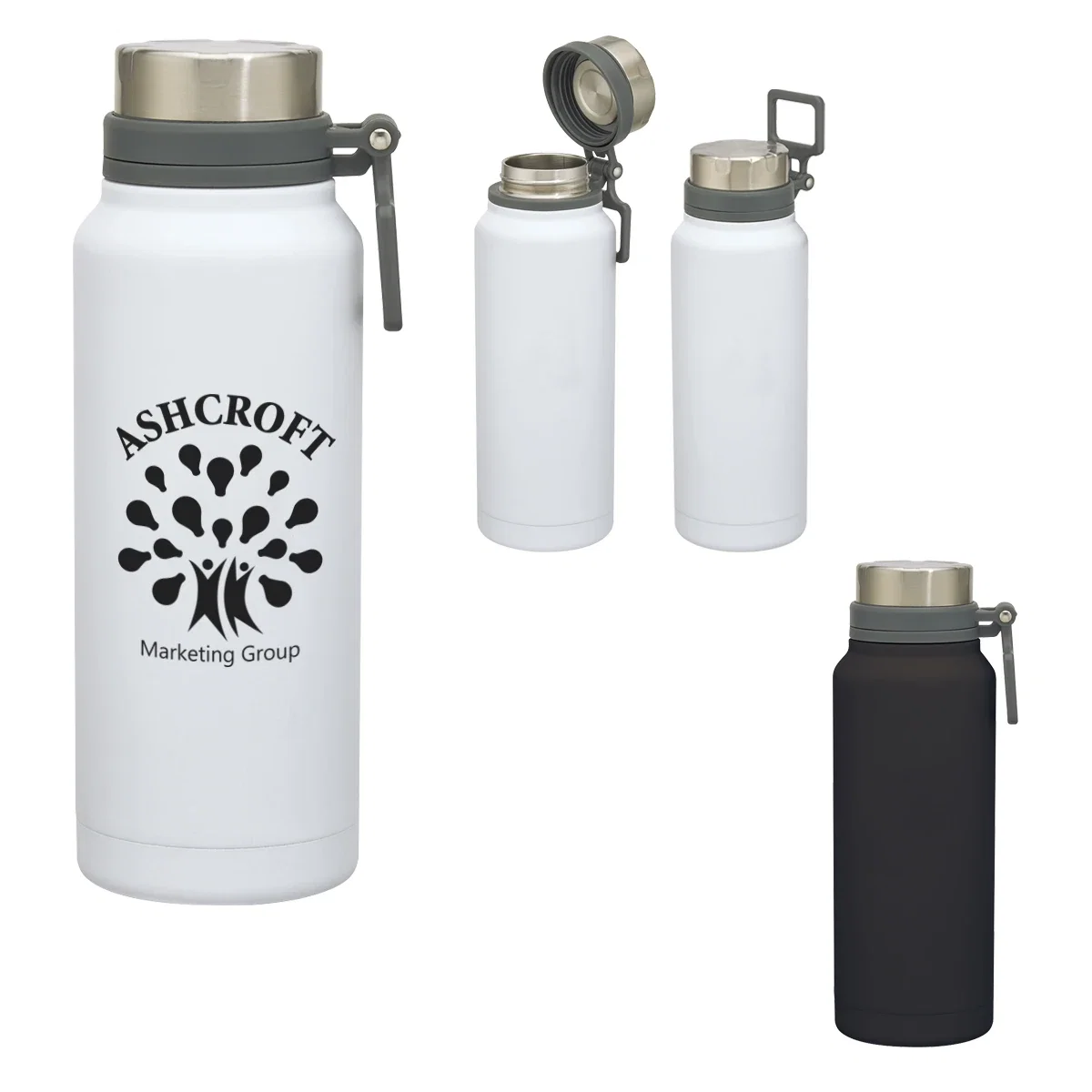 White finish option for the oversized drink container