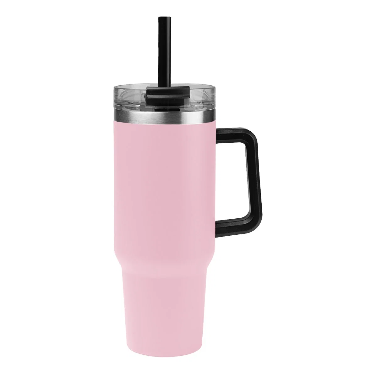 Navy version of the steel drinkware shown from the front