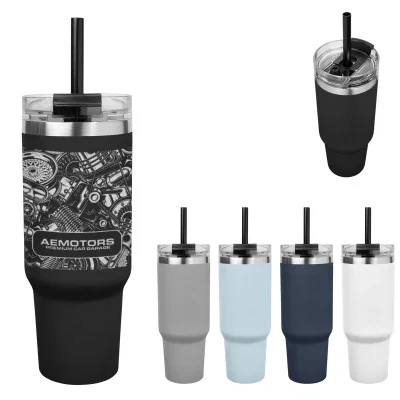 - 40 Oz. Full Laser Naomi Intrepid Recycled Stainless Steel Tumbler — view 2