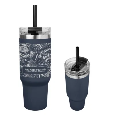 - 40 Oz. Full Laser Naomi Intrepid Recycled Stainless Steel Tumbler — view 3
