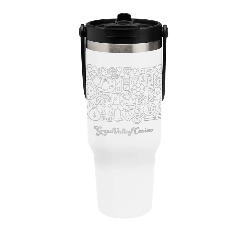 - 40 Oz. Full Laser Peak Intrepid Recycled Stainless Steel Tumbler — view 4