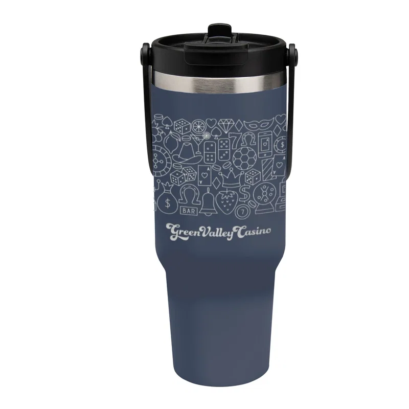 - 40 Oz. Full Laser Peak Intrepid Recycled Stainless Steel Tumbler — view 5