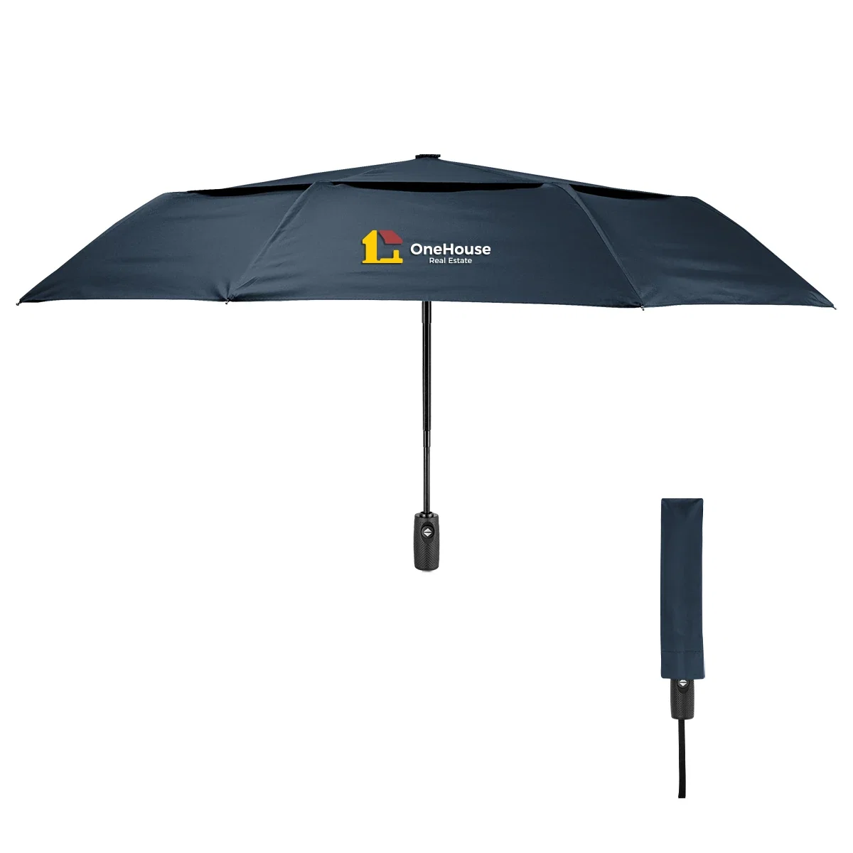 Navy canopy option displayed open against a plain backdrop