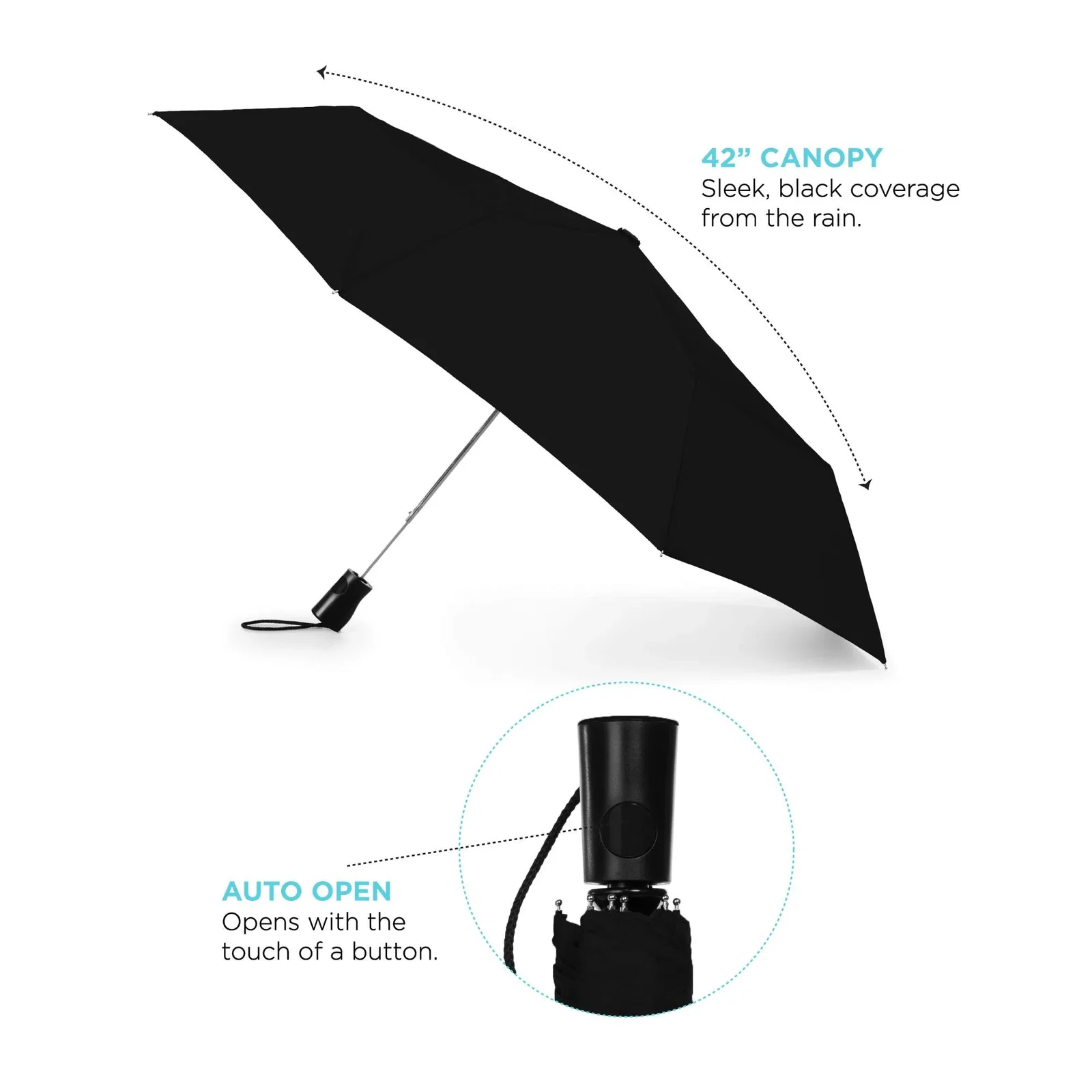 Custom Totes® Auto Open Umbrella - 42" Arc — view 13