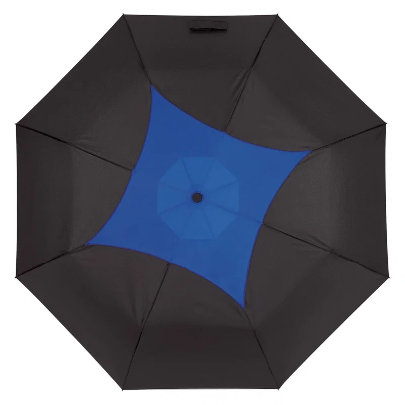 Folded down for a bag, this travel umbrella stays small