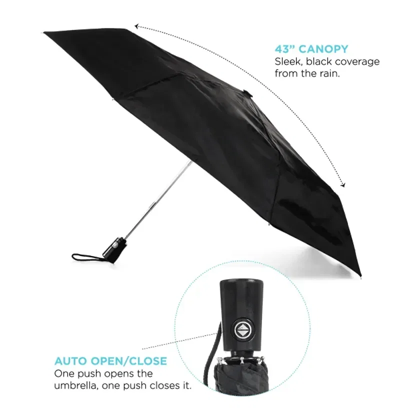 Branded Totes® Auto Open/Close Umbrella (44") — view 3