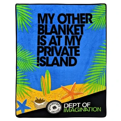 Full color blanket spread out at forty-five by sixty inches
