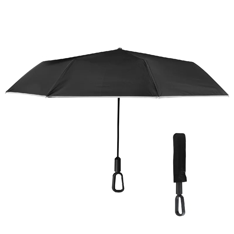 46" Arc Reflective Umbrella With Carabiner Handle — view 5
