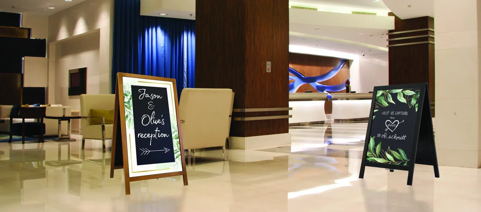 46" Deluxe Wood A-Frame Chalkboard Kit — view 8