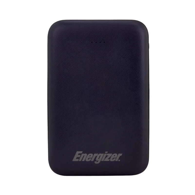Overhead look at the rectangular power bank body