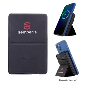5,000 MAH Energizer® Mag-N-Kick Wireless Charger & Phone Stand