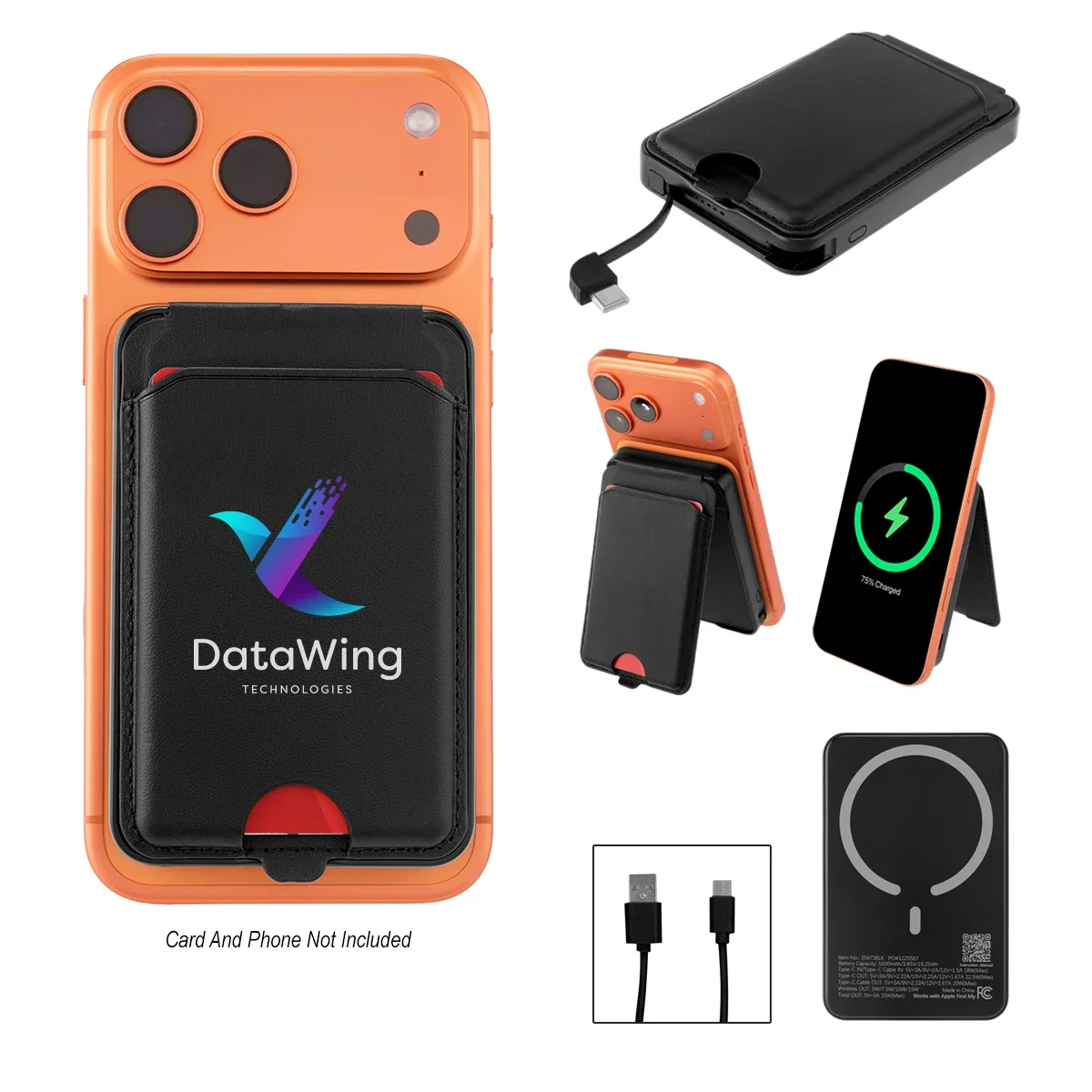 Attached to the rear of a mobile phone
