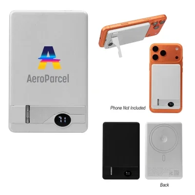 Slim 5000 mAh power bank that magnetically snaps onto a phone