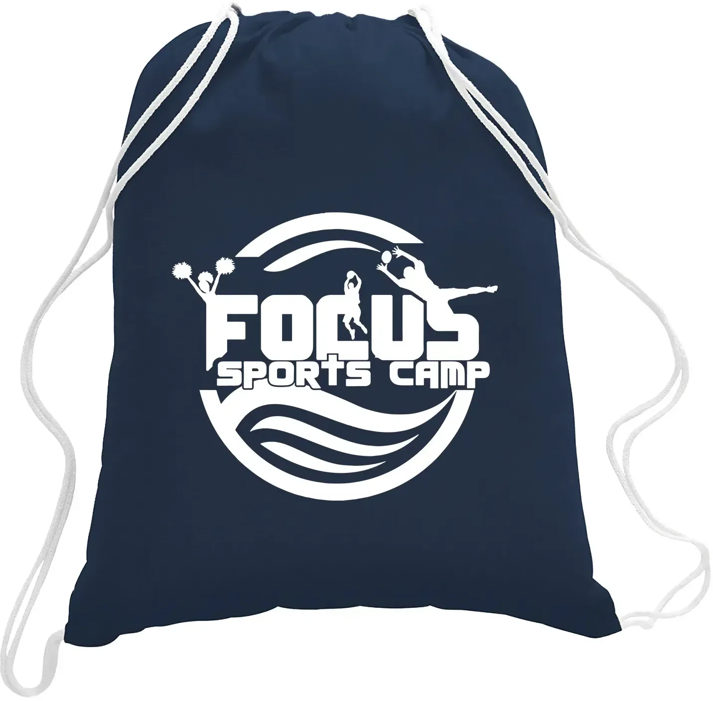 Branded Cotton Canvas Drawstring Backpack — view 2