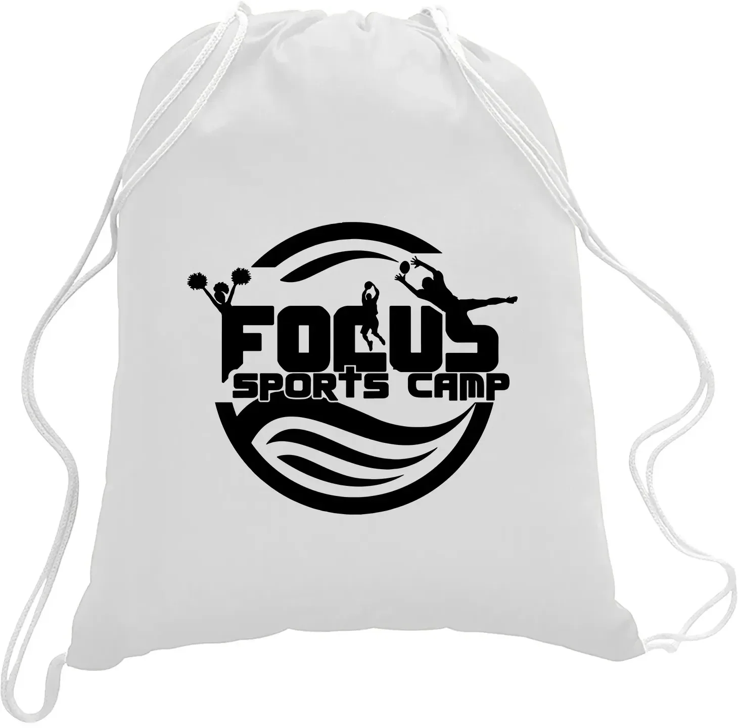 Branded Cotton Canvas Drawstring Backpack — view 3