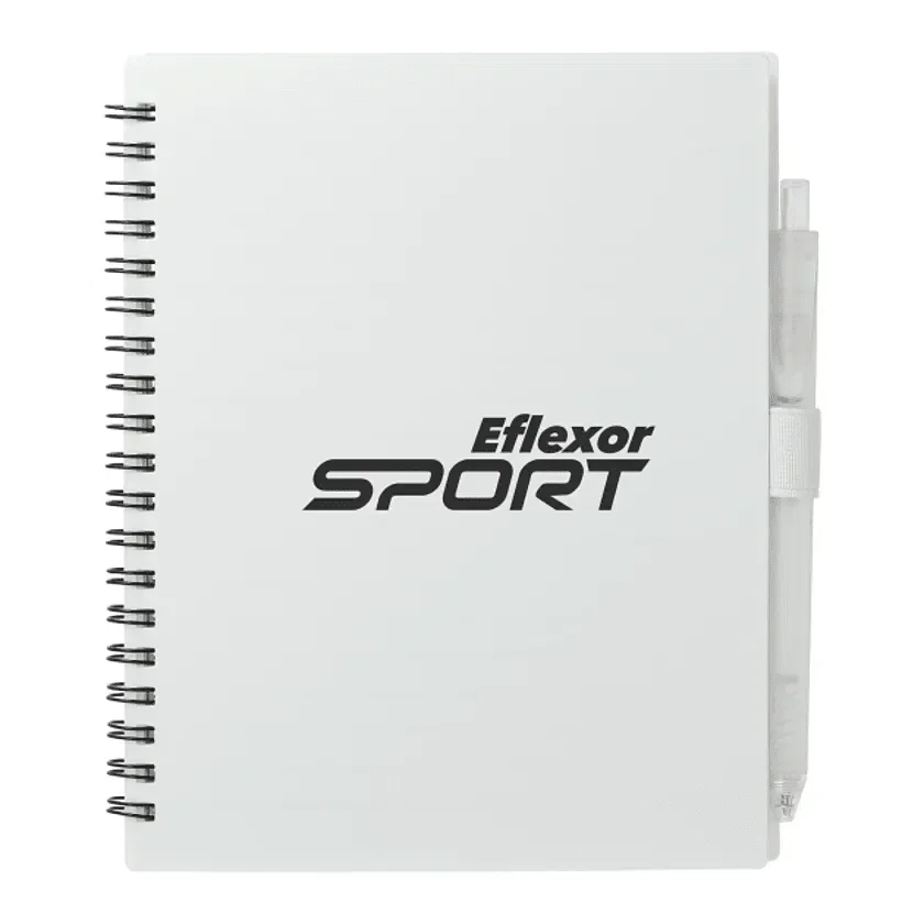 5.5” x 7” FSC® Recycled Spiral Notebook w/ RPET Pen