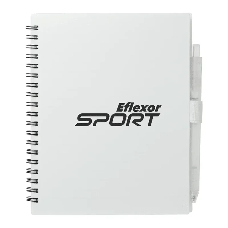 5.5” x 7” FSC® Recycled Spiral Notebook w/ RPET Pen
