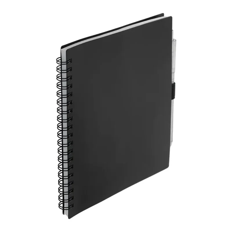 5.5” x 7” FSC® Recycled Spiral Notebook w/ RPET Pen — view 6