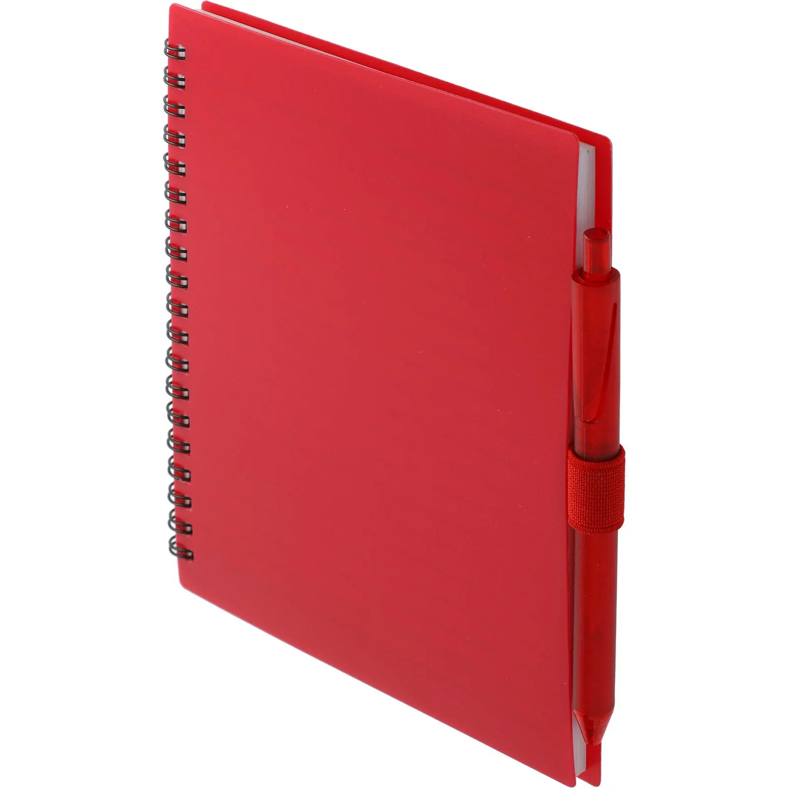 5.5” x 7” FSC® Recycled Spiral Notebook w/ RPET Pen — view 56