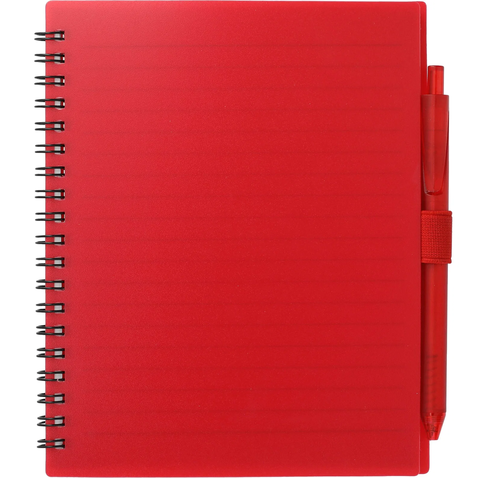 5.5” x 7” FSC® Recycled Spiral Notebook w/ RPET Pen — view 58