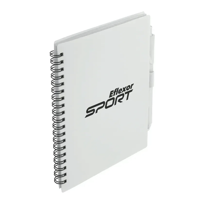5.5” x 7” FSC® Recycled Spiral Notebook w/ RPET Pen — view 3