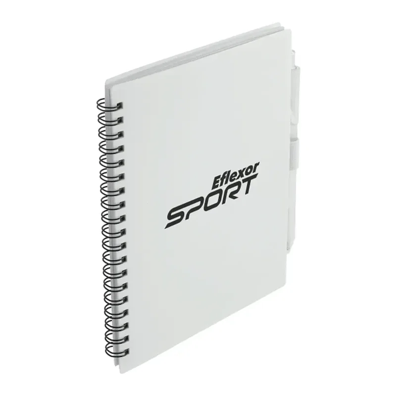 5.5” x 7” FSC® Recycled Spiral Notebook w/ RPET Pen — view 3