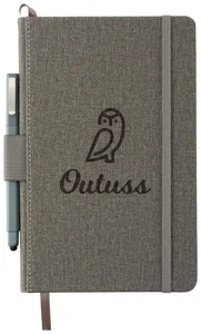 5.5" x 8.5" Heathered Hard Bound JournalBook, Painted Edges