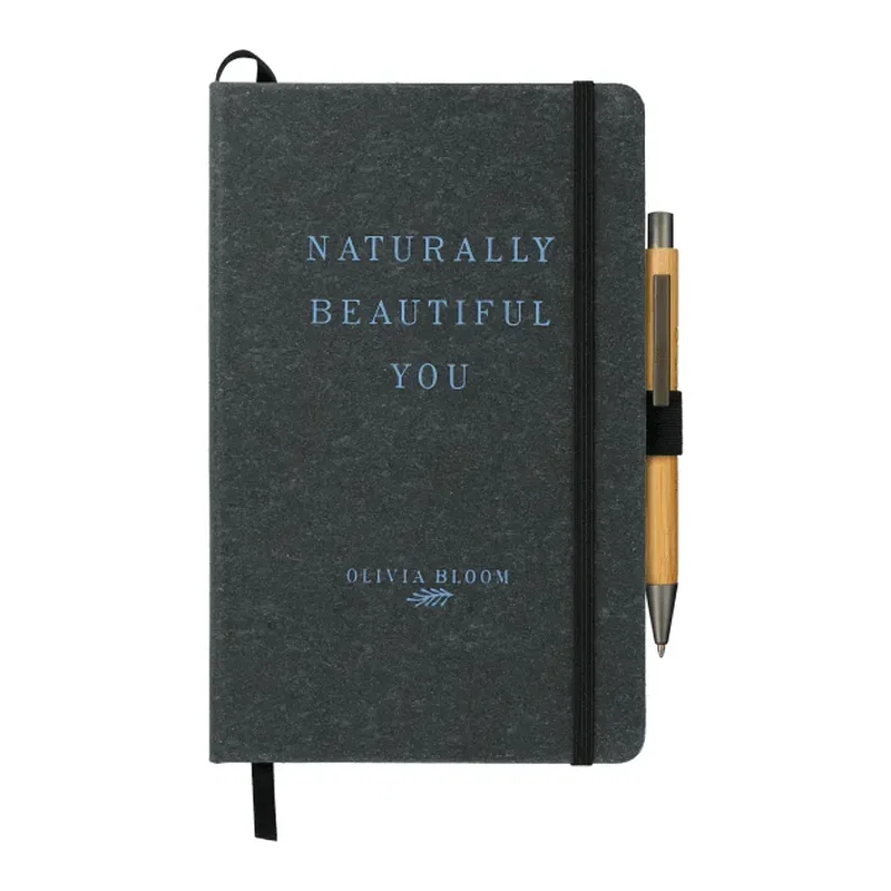 Custom Eco-Friendly Leather Bound JournalBook - 5.5"X8.5" — view 6