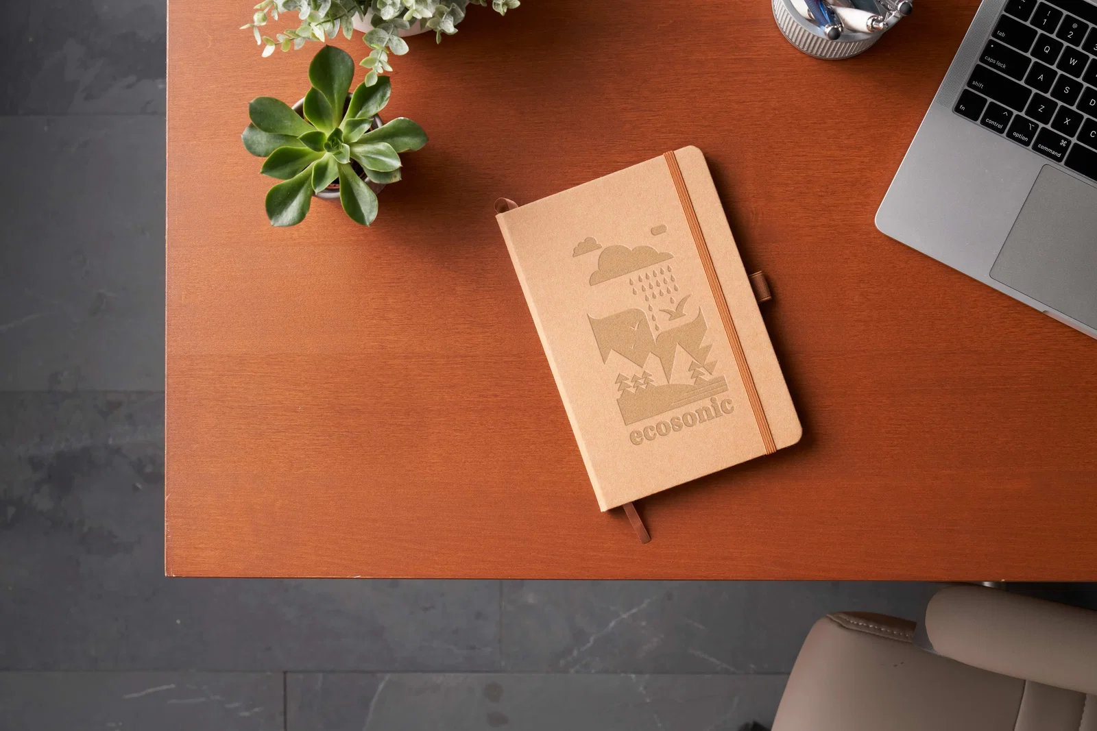 Custom Kraft Stone Bound JournalBook - 5.5" x 8.5" — view 14
