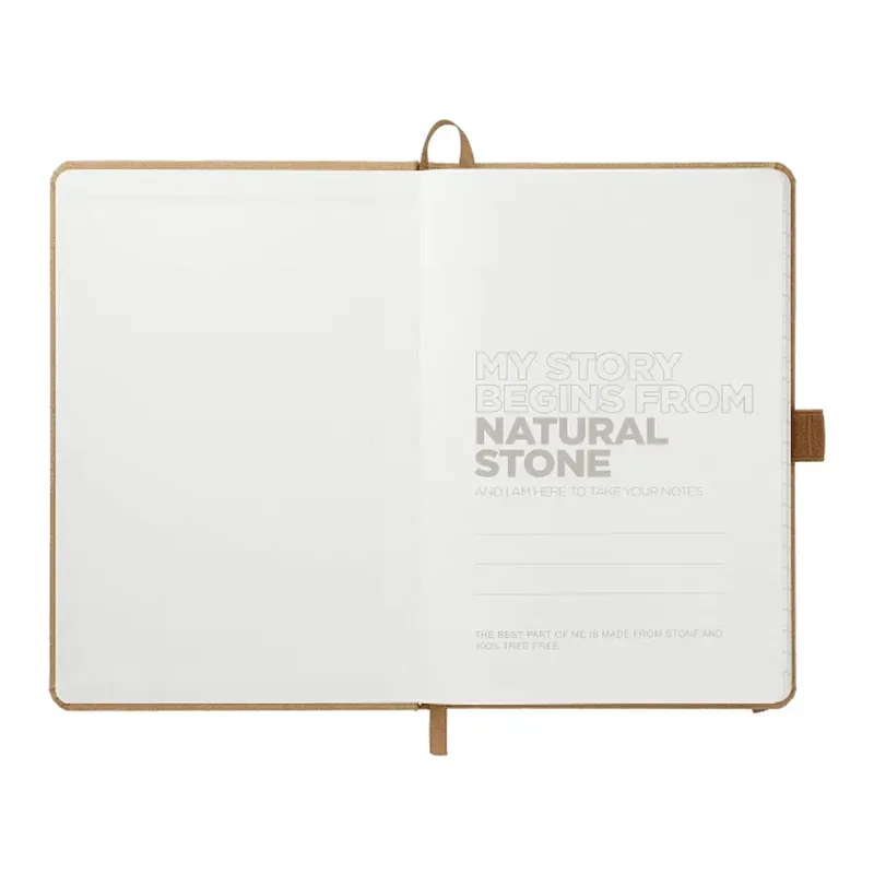 Custom Kraft Stone Bound JournalBook - 5.5" x 8.5" — view 2