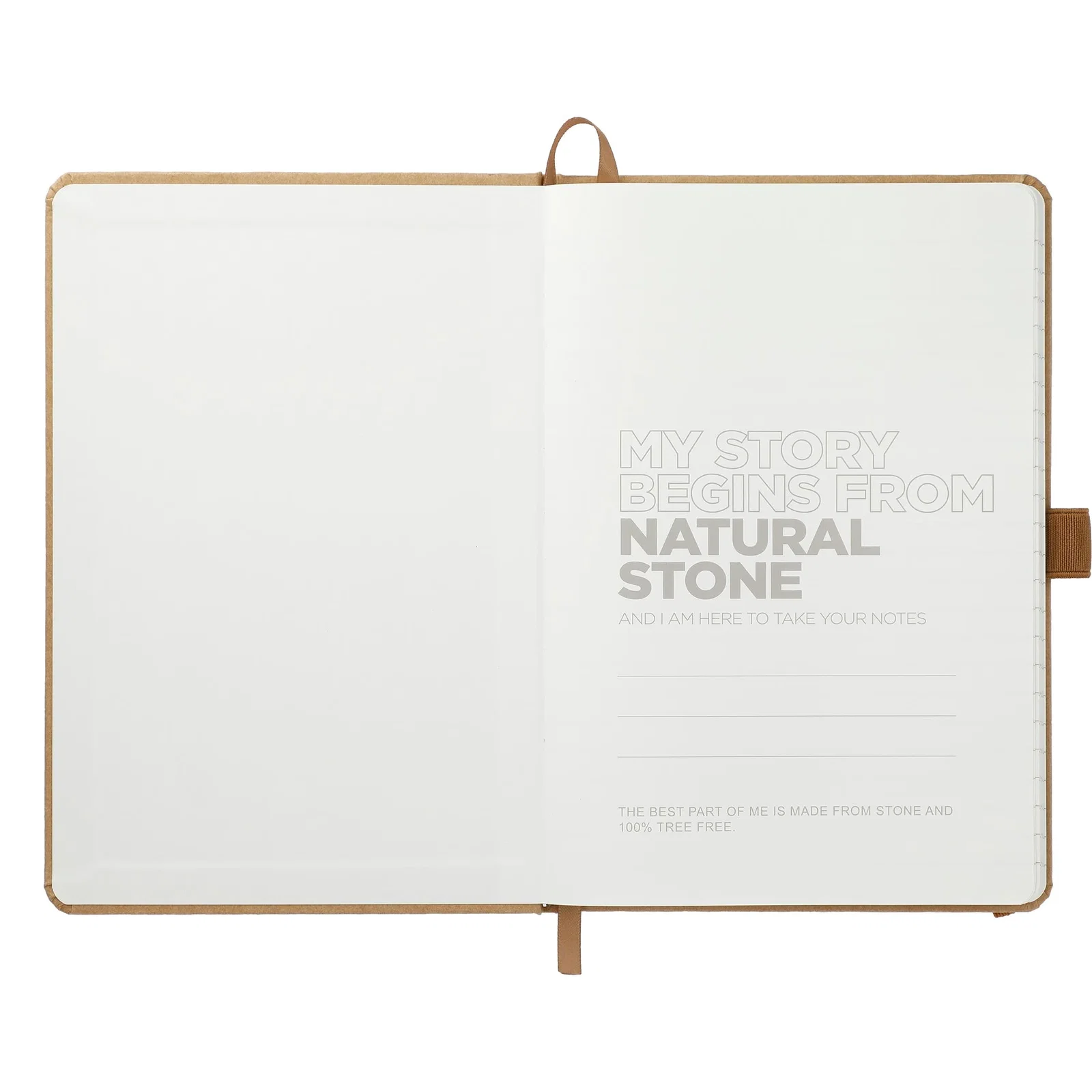 Custom Kraft Stone Bound JournalBook - 5.5" x 8.5" — view 9