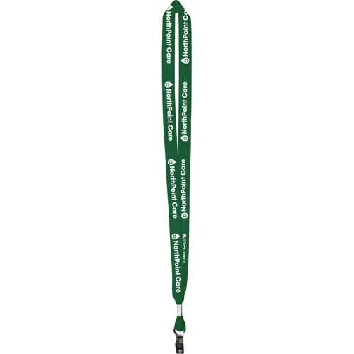 5/8" cotton lanyard color variation showing 1-ply cotton webbing texture