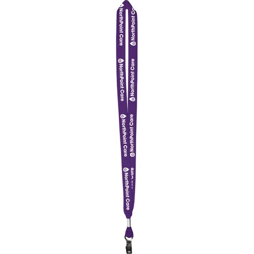 5/8" cotton lanyard alternate color choice with continuous imprint surface