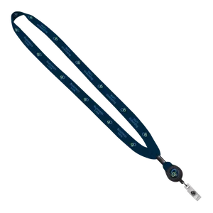5/8" Dye-Sublimated Lanyard w/ Retractable Badge Reel