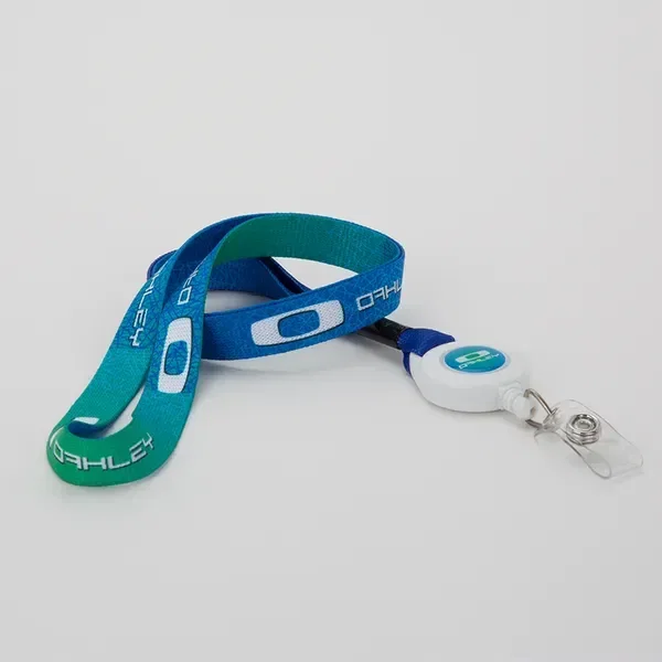 5/8" Dye-Sublimated Lanyard w/ Retractable Badge Reel — view 2