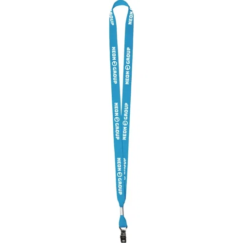 5/8-inch neon polyester web lanyard, screen printed promotional lanyard