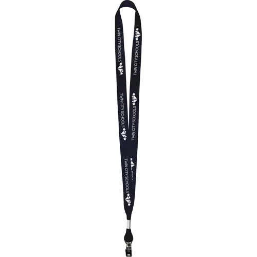 5/8" grosgrain value lanyard in royal blue, ribbed polyester strap